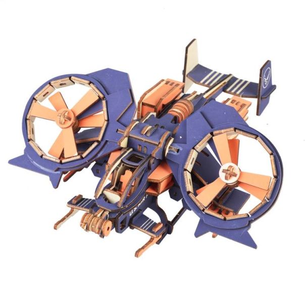 3d drvena slagalica - Gunship letilica - 31