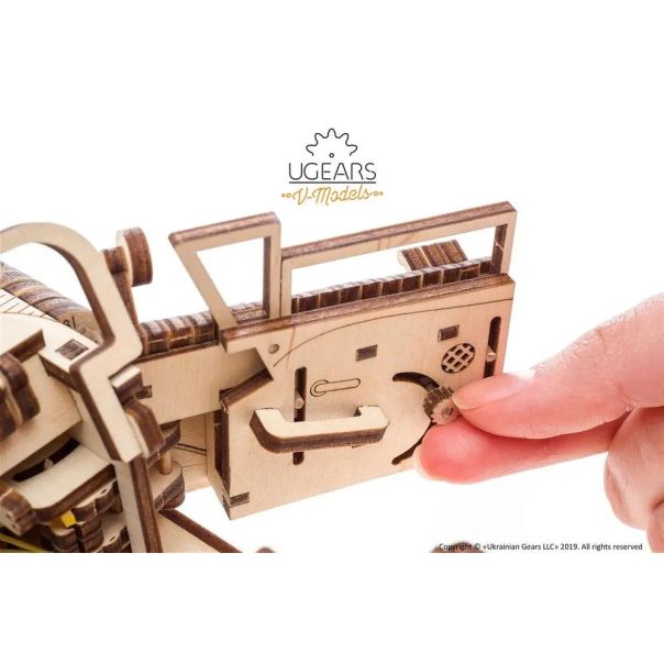 3D drvena eko mehanička puzzle - KABRIOLET SNOVA - 176-1