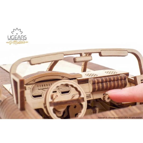 3D drvena eko mehanička puzzle - KABRIOLET SNOVA - 176-1