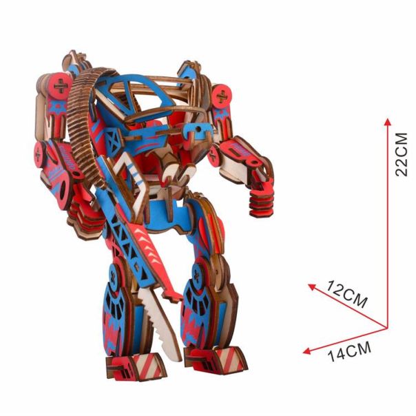3d drvena slagalica - Robot - 60