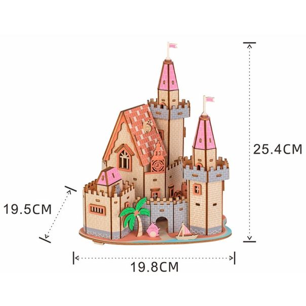 3d drvena puzzle - BAJKOVITI ZAMAK - 113-1-1-1