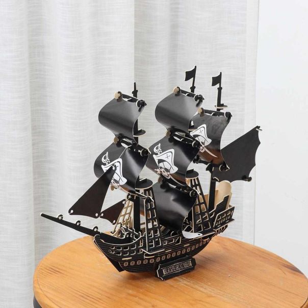 3d drvena slagalica - CRNI BISER - 111-1-1