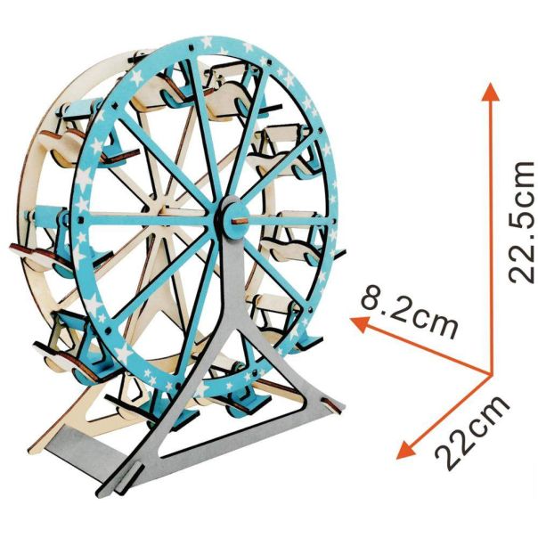 3d drvena eko puzzle - FERISOV TOČAK - 82-1