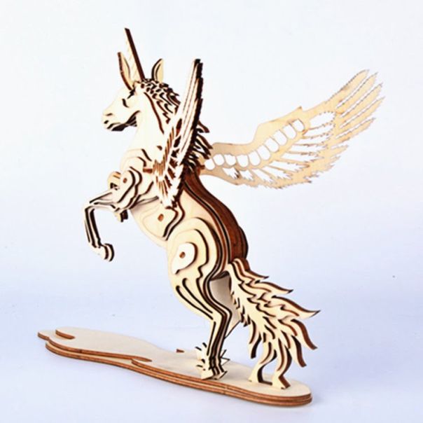 3d drvena slagalica - JEDNOROG - 92-1-1