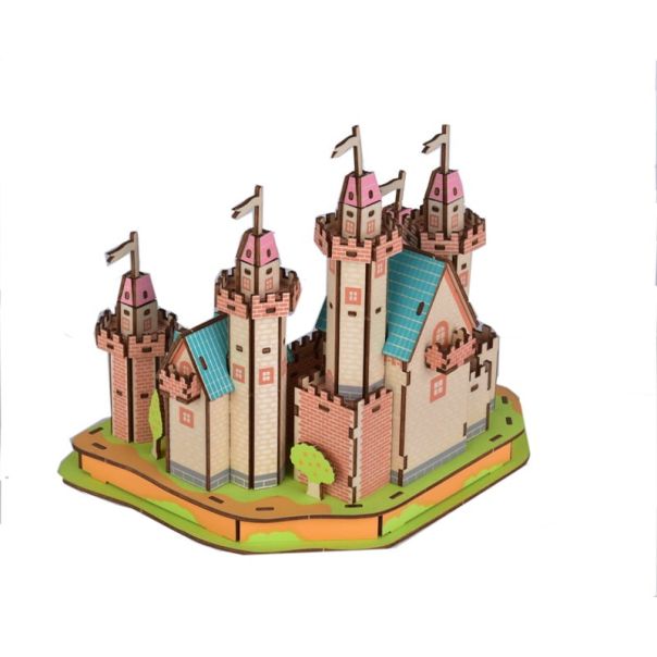 3d drvena eko puzzle - RAJSKI ZAMAK - 114-1
