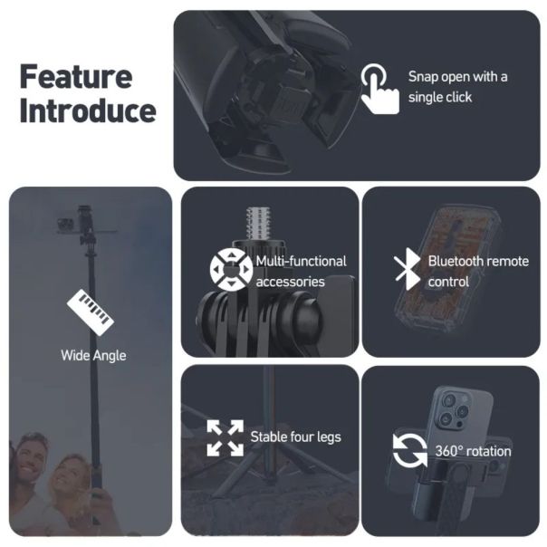 Selfie stick + tripod Y16 crni - 221817