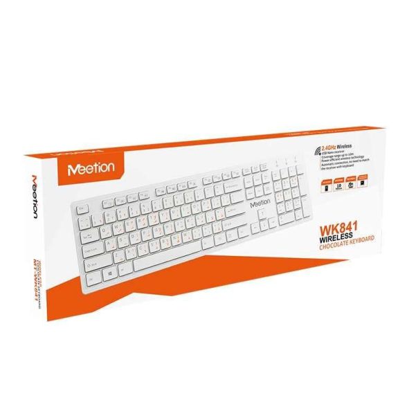 MEETION WK841 BEŽIČNA 2.4GHZ SILENT Tastatura, BELA - EP3251562