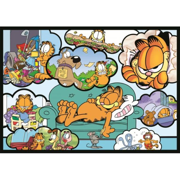 TREFL Puzzle Garfild ne voli ponedeljke - 4x250 delova - 103463-13344