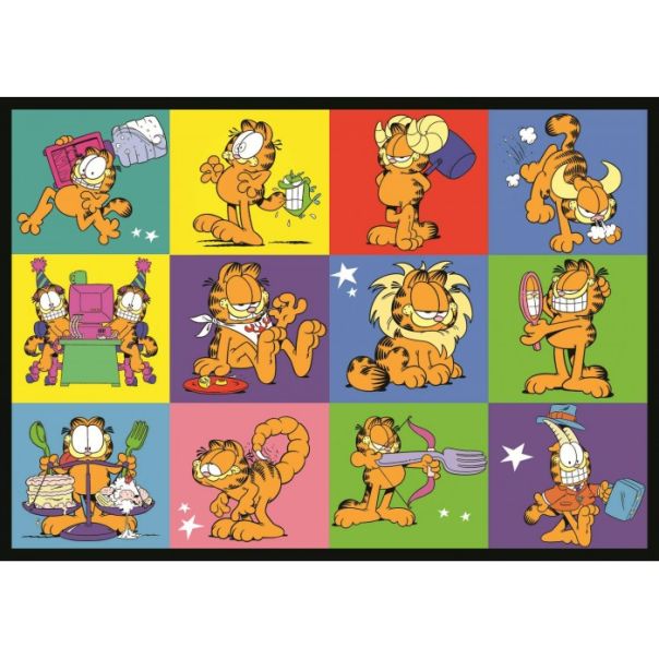 TREFL Puzzle Garfild ne voli ponedeljke - 4x250 delova - 103463-13344