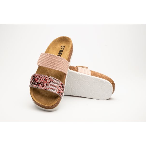 LEON Ženska papuča Atalanta-roze zmija - 4000-RZ