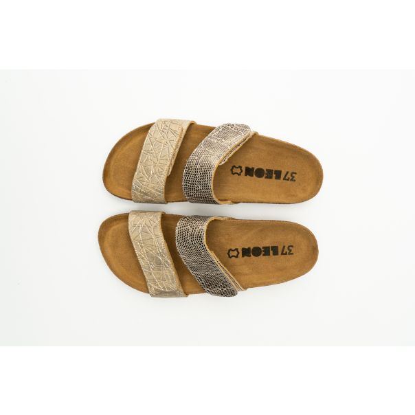 LEON Ženska papuča Atalanta-zlato zmija - 4000-ZZ