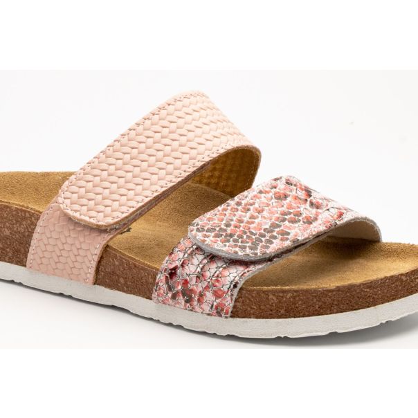 LEON Ženska papuča Atalanta-roze zmija - 4000-RZ
