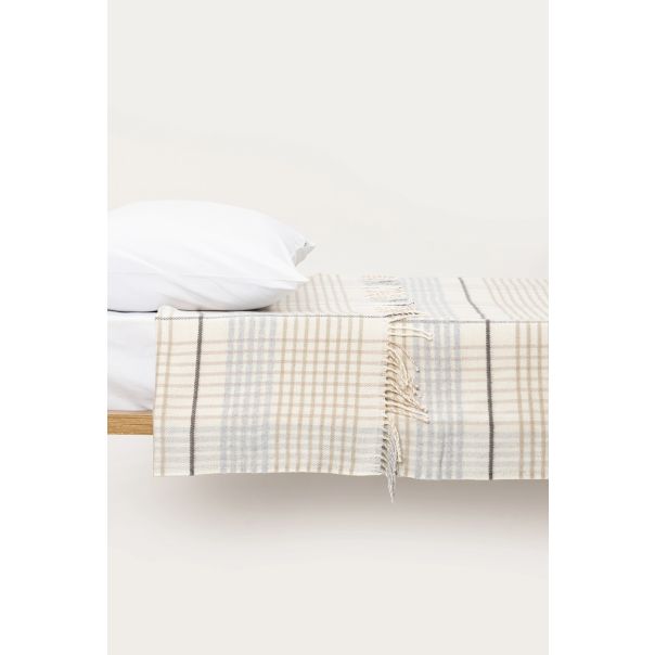 STEFAN Ćebe sa resama 150x200cm, siva - 4000149-1