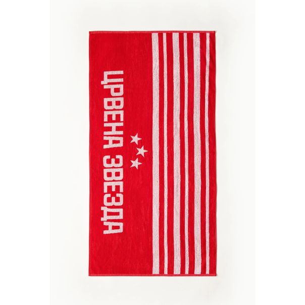 CRVENA ZVEZDA Plažni peškir 70x140cm, crvena/bela - 4000159-1