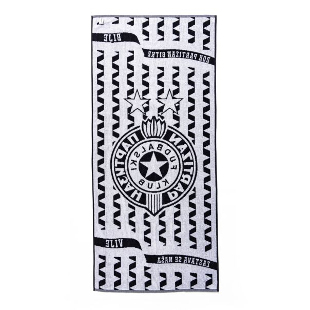 PARTIZAN Peškir za plažu 70x160cm, crna/bela - 4000160