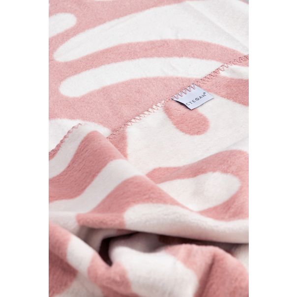 STEFAN Ćebe 150x200cm Zefir, roze/bela - 4000165-19