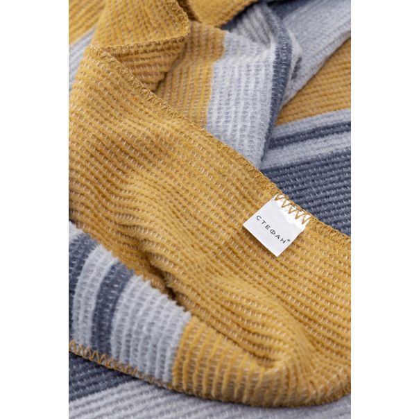 STEFAN Ćebe 200x220cm Siena, siva/oker - 4000177-9