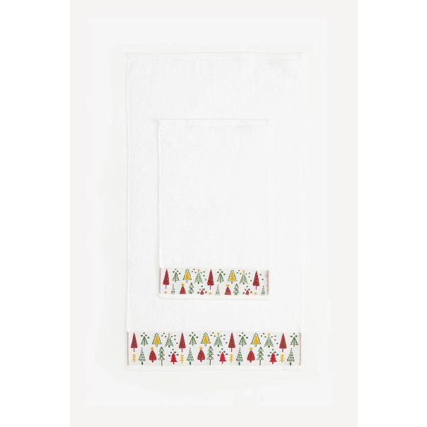 STEFAN Set peškira 30x50/50x90cm Jelka, bela - 4000209 – bela