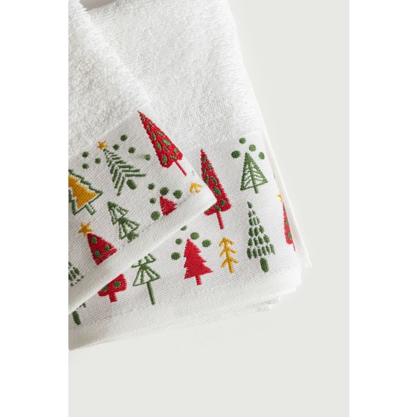 STEFAN Set peškira 30x50/50x90cm Jelka, bela - 4000209 – bela