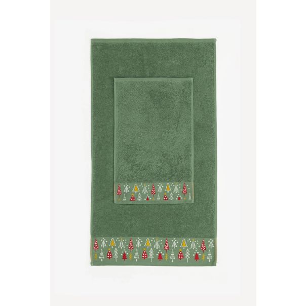 STEFAN Set peškira 30x50/50x90cm Jelka, zelena - 4000209 – zelena