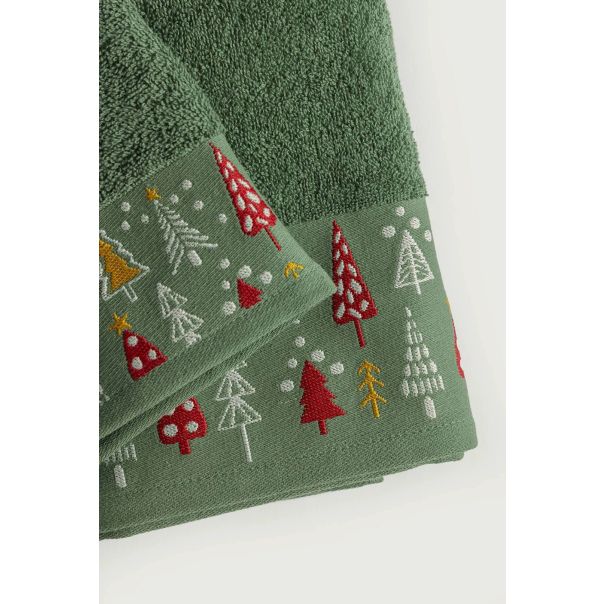 STEFAN Set peškira 30x50/50x90cm Jelka, zelena - 4000209 – zelena