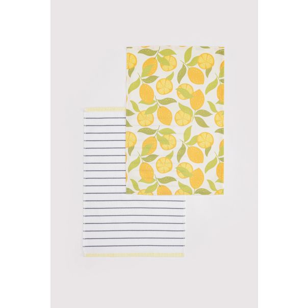 STEFAN Set kuhinjska krpa 40x60cm i peškir 40x60cm Limun - EP2952181