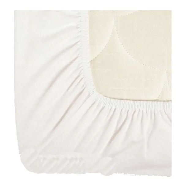 STEFAN Čaršav sa lastišem žersej 90x200x30cm, bela - EP2952211