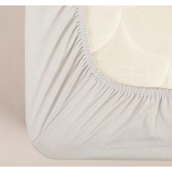 STEFAN Čaršav sa lastišem žersej 90x200x30cm, siva - EP2952214