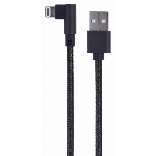 GEMBIRD USB kabl na Lightning, CC-USB2-AMLML-0.2M pod uglom, 0.2 m, crna - 39811