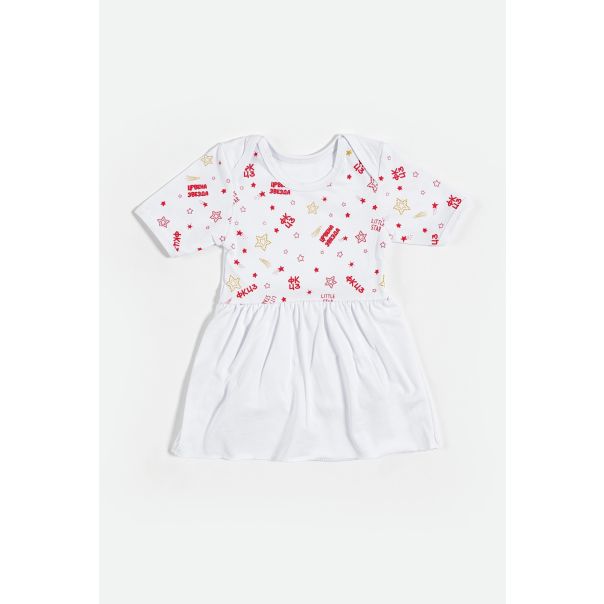 CRVENA ZVEZDA Bodi haljinica, bela - 4003145-25