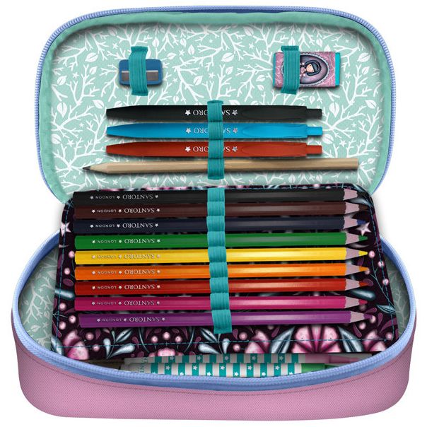 SANTORO GORJUSS Ovalna puna pernica 1 zip Fairy Dusk 1046GJ21 - 20942-1