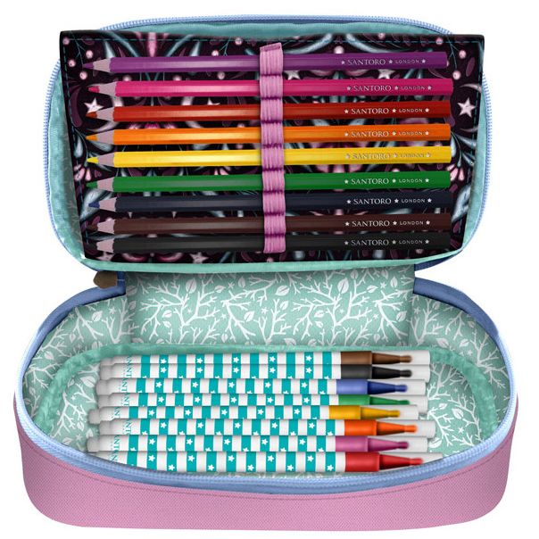 SANTORO GORJUSS Ovalna puna pernica 1 zip Fairy Dusk 1046GJ21 - 20942-1