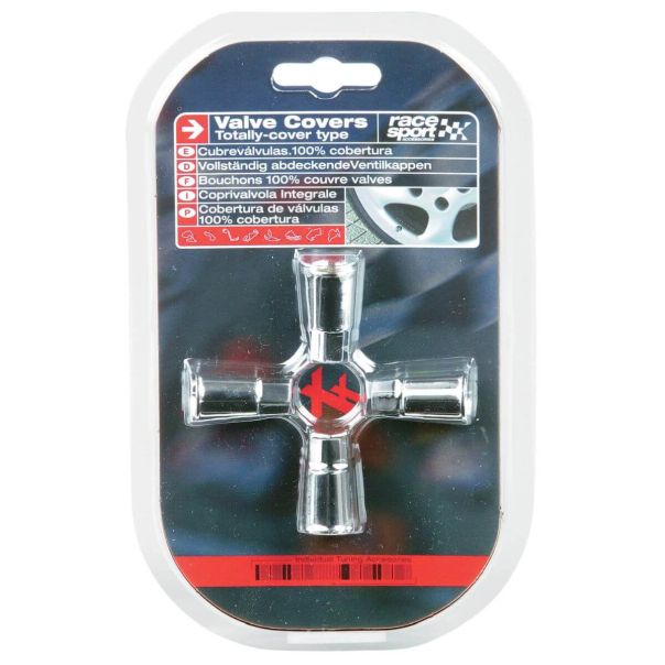 SUMEX Kapice ventila plastične hromirane set 4kom - 4006979