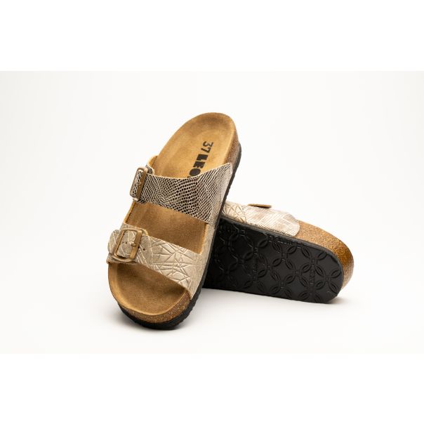 LEON Ženska papuča Anastasia-zlato zmija - 4011-ZZ