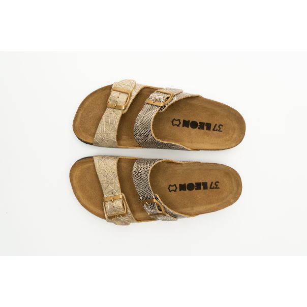 LEON Ženska papuča Anastasia-zlato zmija - 4011-ZZ