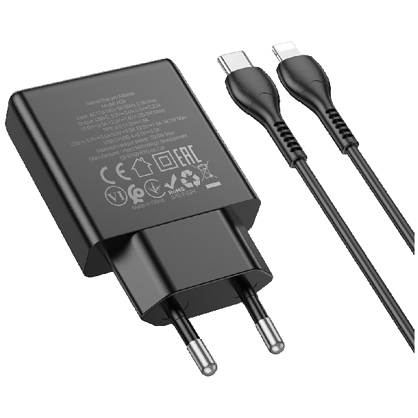 hoco. Punjač kućni N38 Delgado type C na Lightning - 40204-1-1