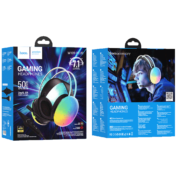 HOCO Slušalice sa mikrofonom, gaming, USB, LED - W109 Plus Rich - EP2924779