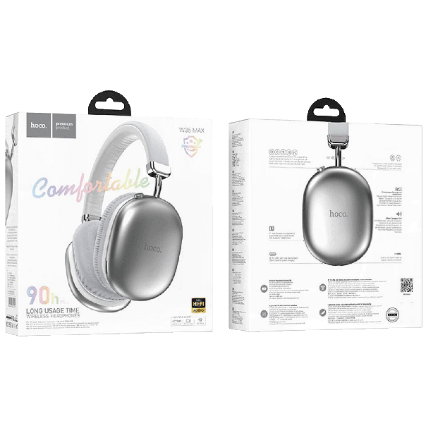 hoco. Bežične Bluetooth slušalice, W35 Max Joy, srebrna - 40222-1-1
