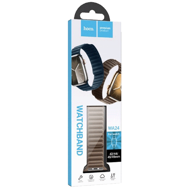 hoco. Magnetni kaiš za iWatch, 42/44/45/49mm - iWatch WA24, braon - 40255-1-1