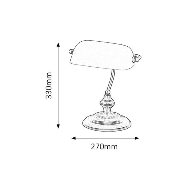 Rabalux Stona lampa Bank E27 1x MAX 60W bronzana (4038) - 4038