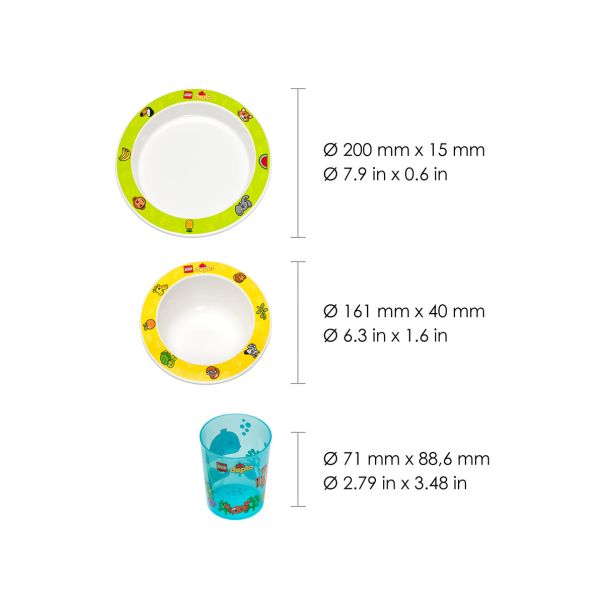 LEGO Set poduđa -dva tanjiri i čaša - 40478501