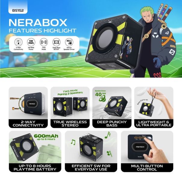 Fantech Wireless zvucnik BS152 OP NeraBox ONE PIECE ZORO - EP3169539