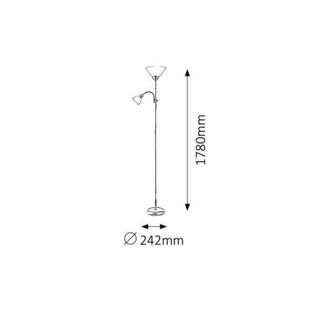 Rabalux Podne lampe Action E27 1x MAX 100 + E14 1x MAX 25W bela (4061) - 4061