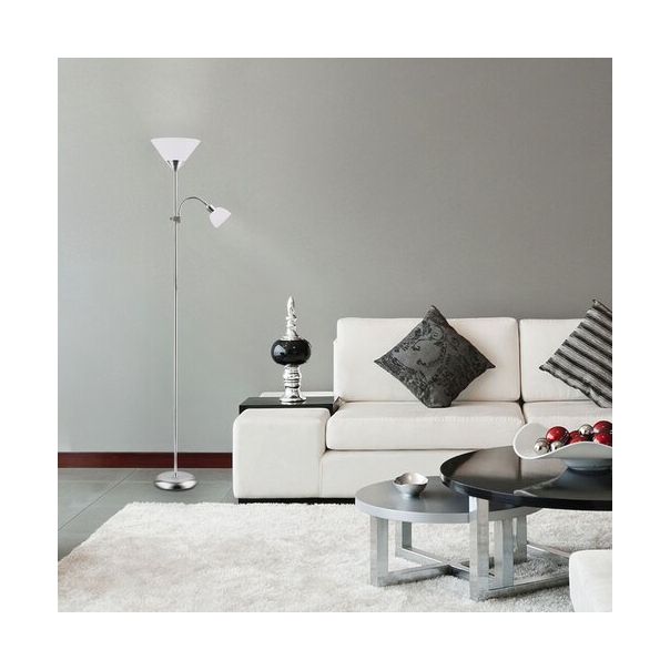 Rabalux Podne lampe Action E27 1x MAX 100 + E14 1x MAX 25W brušeni hrom (4064) - 4064-1