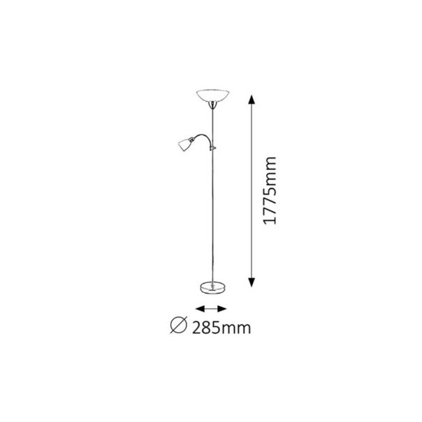 Rabalux Podne lampe Diana E27 G45 1x MAX 60 + E14 1x MAX 40W bronzana (4068) - 4068