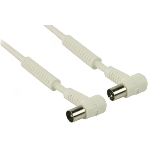NEDIS VLSP40120W200 Antenski koaksijalni kabl musko-ženski, 120dB, konektori pod uglom, 20m Beli - 40155