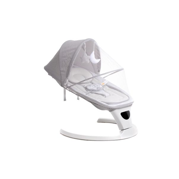 BBO Ljuljaška za bebe Bella, bela - PD-B07WSTRIPES