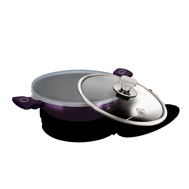 KAUFMAX Šerpa plitka sa poklopcem 28cm purple eclipse collection km-0045 - 425906