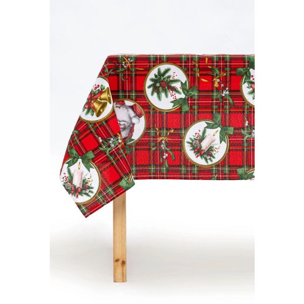 STEFAN Stolnjak 135x135cm Loneta, crvena - 410-15