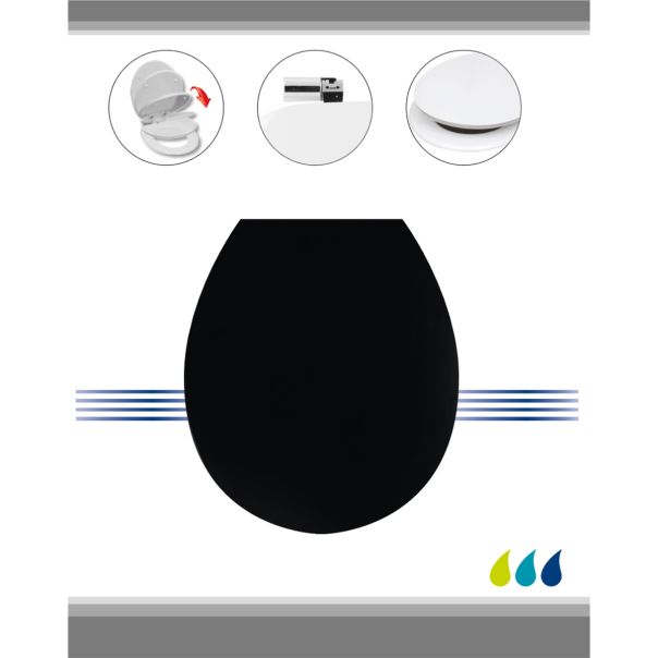 TENDANCE WC daska soft close, crna - 4111108